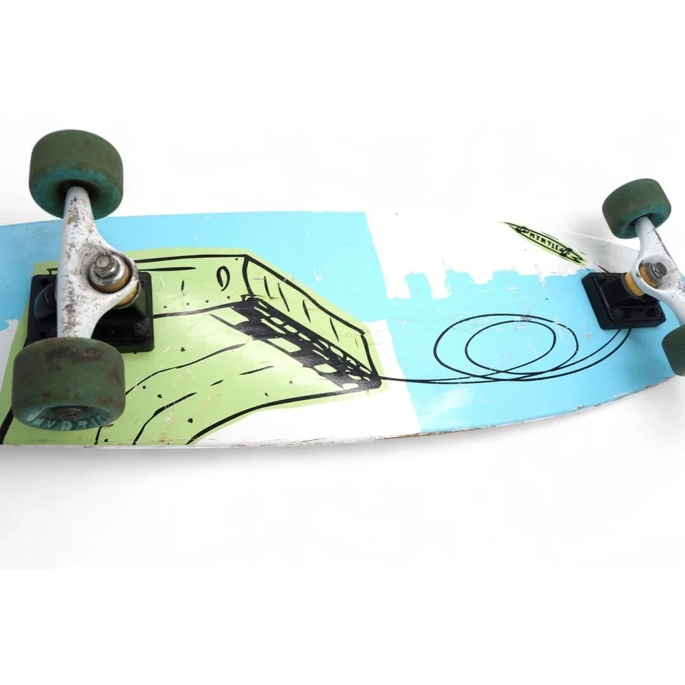 Vtg Myrtle Stuff‎ Russ Pope Skateboard Rare 58mm Complete Rare Longboard Artist
